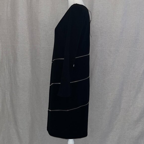 NWT - Samuel Dong Women's Black Long Sleeve Knee Length Dress Size M - Picture 4 of 5